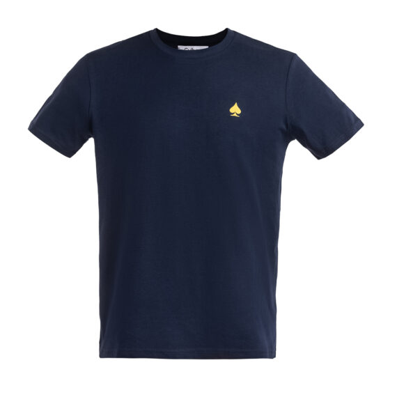 Wonderland Culture T-Shirt T-Color FRENCH NAVY logo yellow 003