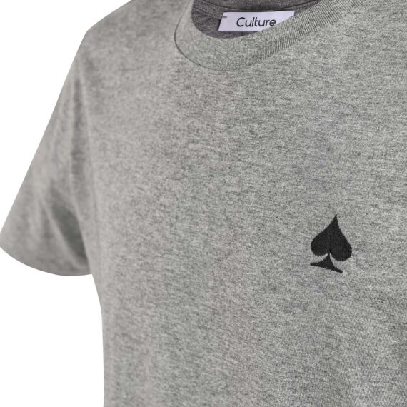 Wonderland Culture T-Shirt T-Color MID HEATER GREY logo black 001