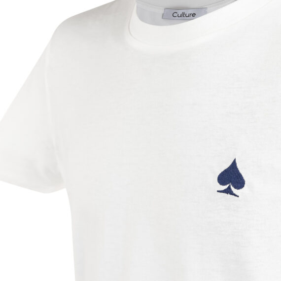 Wonderland Culture T-Shirt T-Color OFF WHITE logo french navy 002