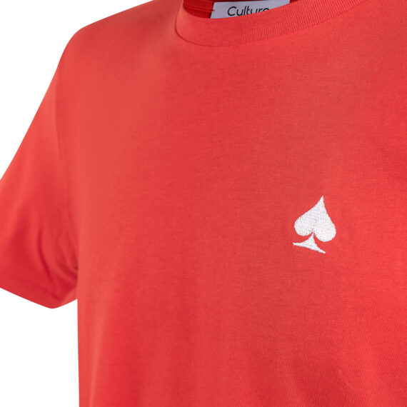 Wonderland Culture T-Shirt T-Color RED BRIGHT logo white 001