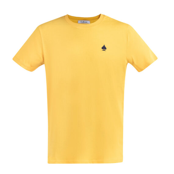 Wonderland Culture T-Shirt T-Color SPECTRA YELLOW logo french navy 001