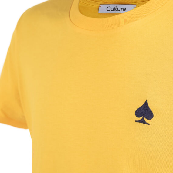 Wonderland Culture T-Shirt T-Color SPECTRA YELLOW logo french navy 004