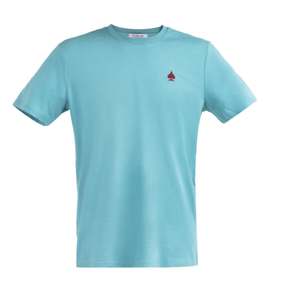 Wonderland Culture T-Shirt T-Color TEAL MONSTERA logo burgundy 003